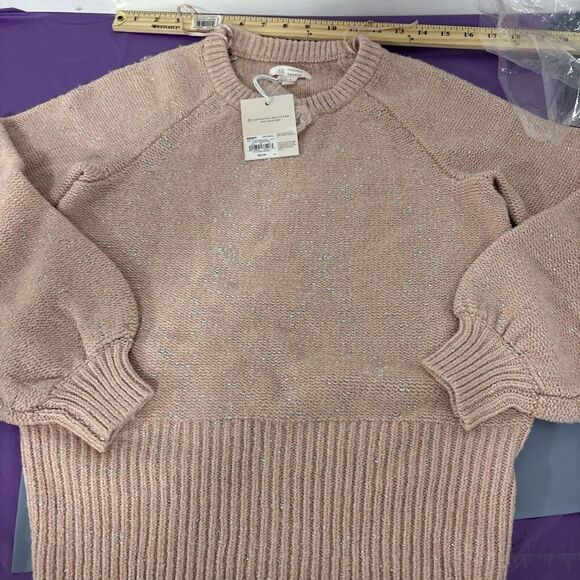Women’s Lauren Conrad Silver Sweater With Gold Sparkles Size Smal New With Tags - Picture 1 of 13